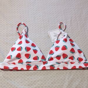 NWT Kamoni Watermelon Print Juniors  Bikini Top L